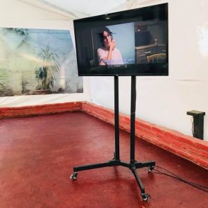 Pantalla 50” + Pedestal Autosoportante